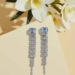 Crystal Cascade Drop Earrings