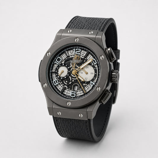 Dark Metal Chronograph Watch