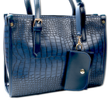 Croc Embossed Classic Tote Handbags for Ladies