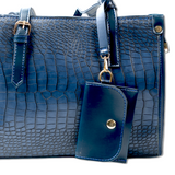 Croc Embossed Classic Tote Handbags for Ladies
