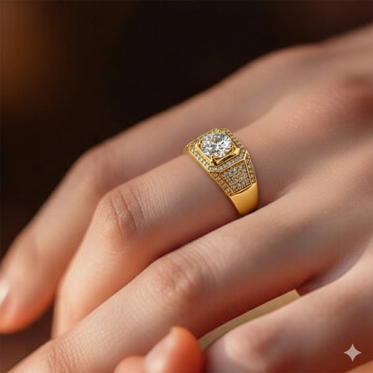 Elegant Gold Halo Ring