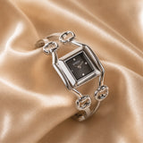 Elegant Silver Vintage-Style Women’s Bracelet Watch