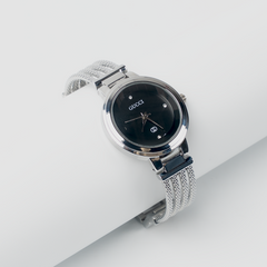 Elegant Silver Women’s Round Dial Bracelet Watch