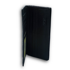 Black Embossed Long Wallet
