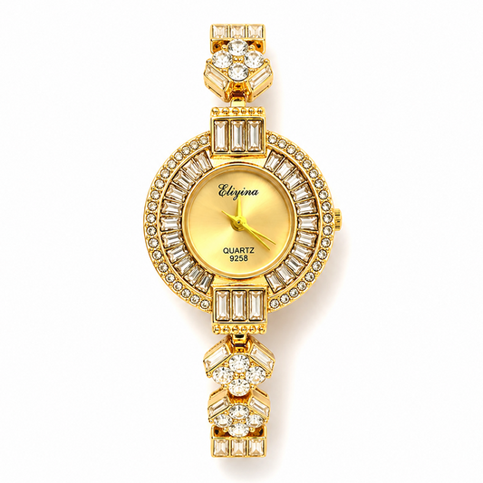 Eliyina 9258 Crystal Gold dial Jewelry Watch