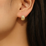 Engraved Gold Hoops