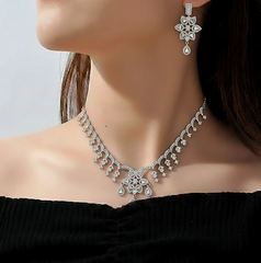 Floral Crystal Jewelry Set