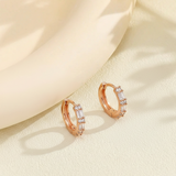 Gold Baguette Hoops