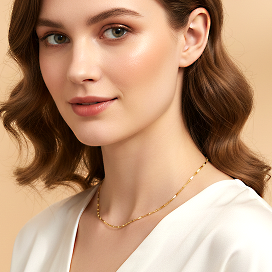 Gold Bar Locket Chain