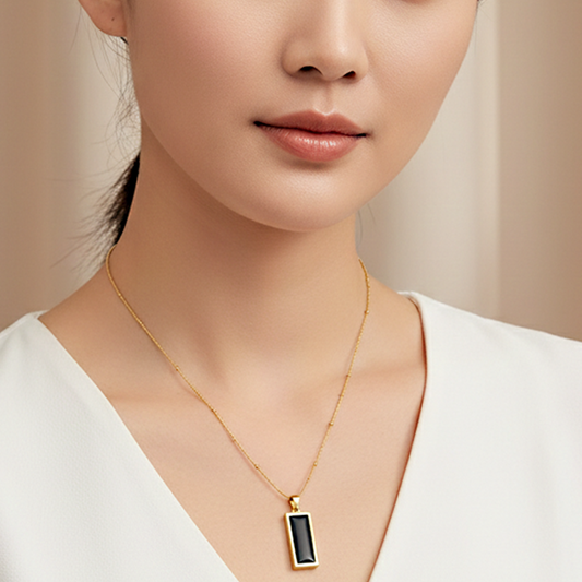 Black Rectangle Locket