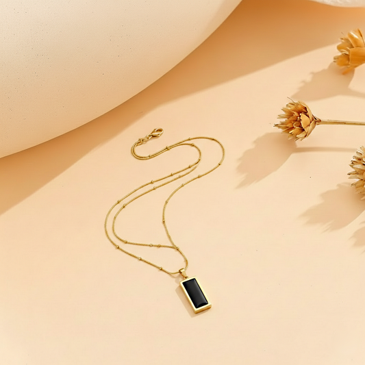 Black Rectangle Locket