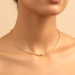 Gold Box Locket Chain