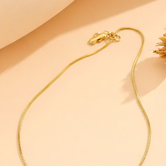 Gold Box Locket Chain