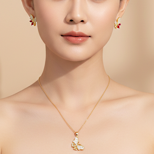 Gold Butterfly Sparkle Set