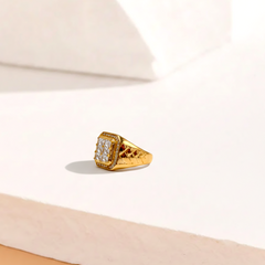 Gold Diamond Signet Ring