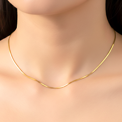 Gold Herringbone Chain