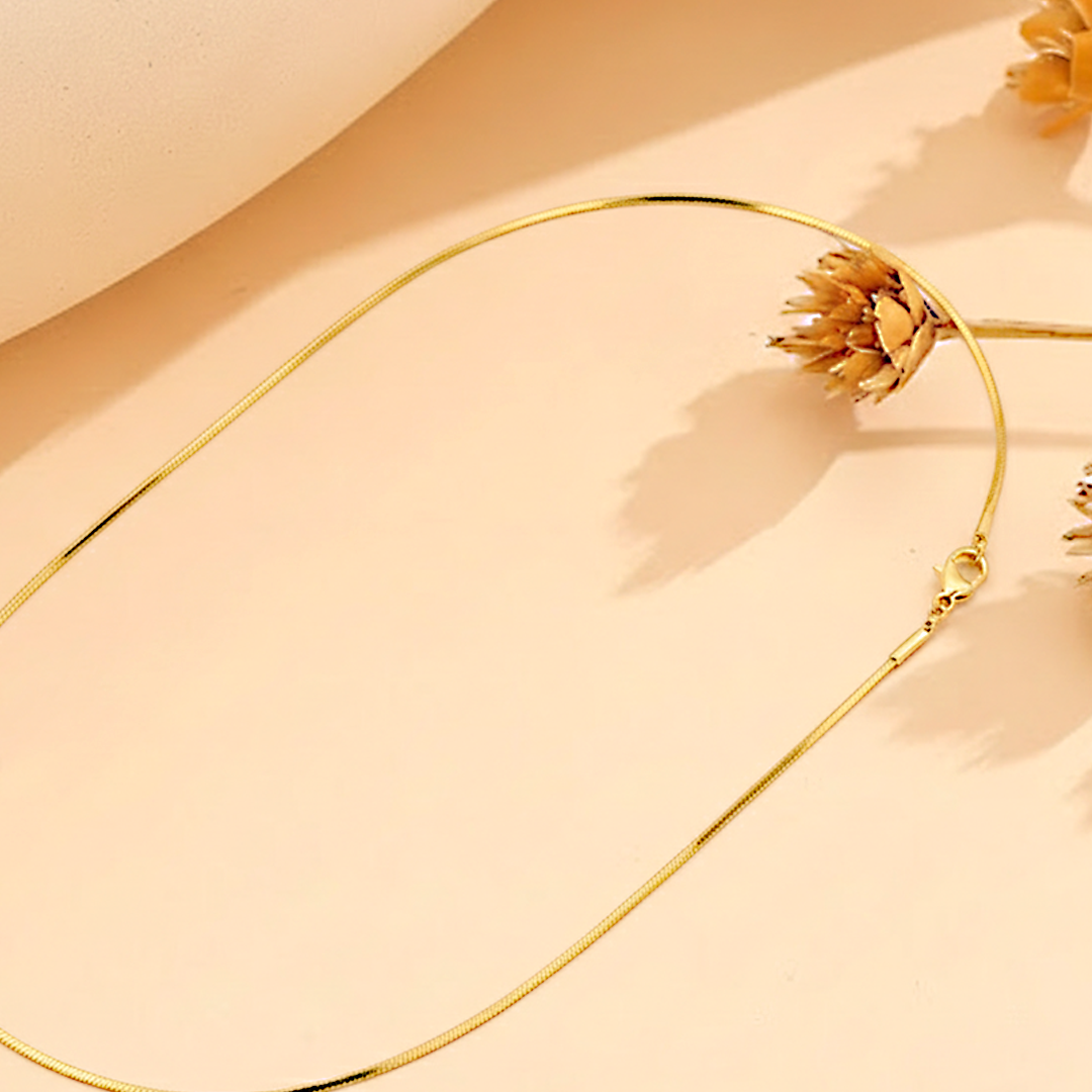 Gold Herringbone Chain