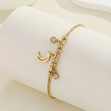 Gold Moon Charm Bracelet