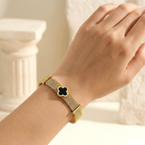 Gold Quatrefoil Bracelet
