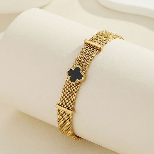 Gold Quatrefoil Bracelet