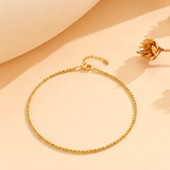 Gold Rope Chain Anklet