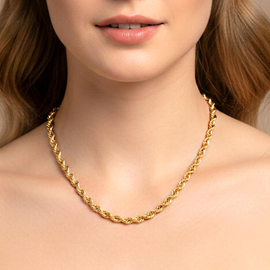 Gold Rope Locket Chain