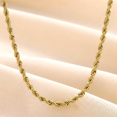 Gold Rope Locket Chain