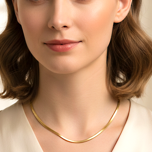 Gold Snake Locket Chain