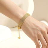 Gold Woven Mesh Bracelet