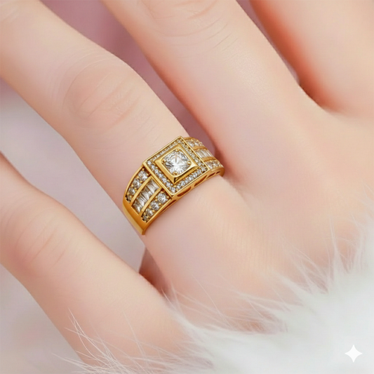 Gold Zirconia Ring
