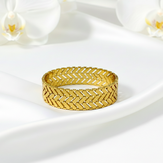 Golden Herringbone Bracelet