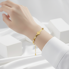 Golden Trio Disc Bracelet