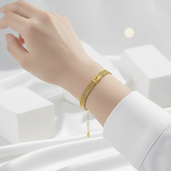 Golden Weave Chain Bracelet