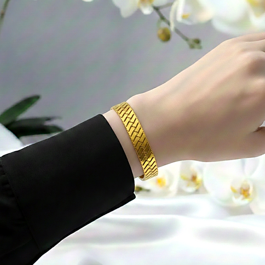Golden Herringbone Bracelet