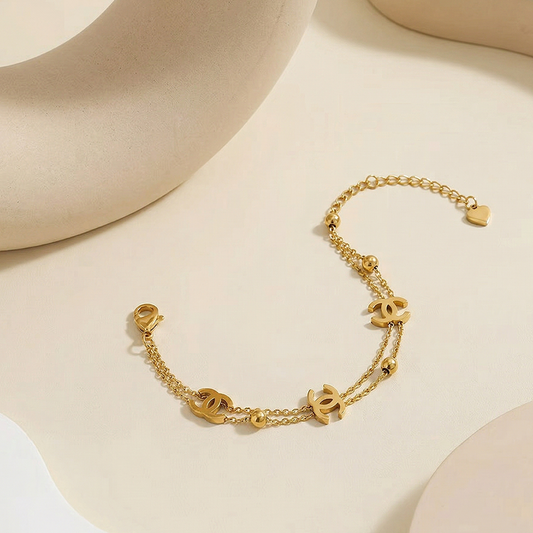 Interlocking C Layered Bracelet