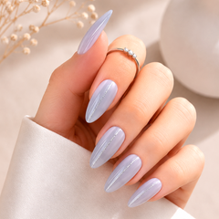 Lavender Stripe Press-On Nails