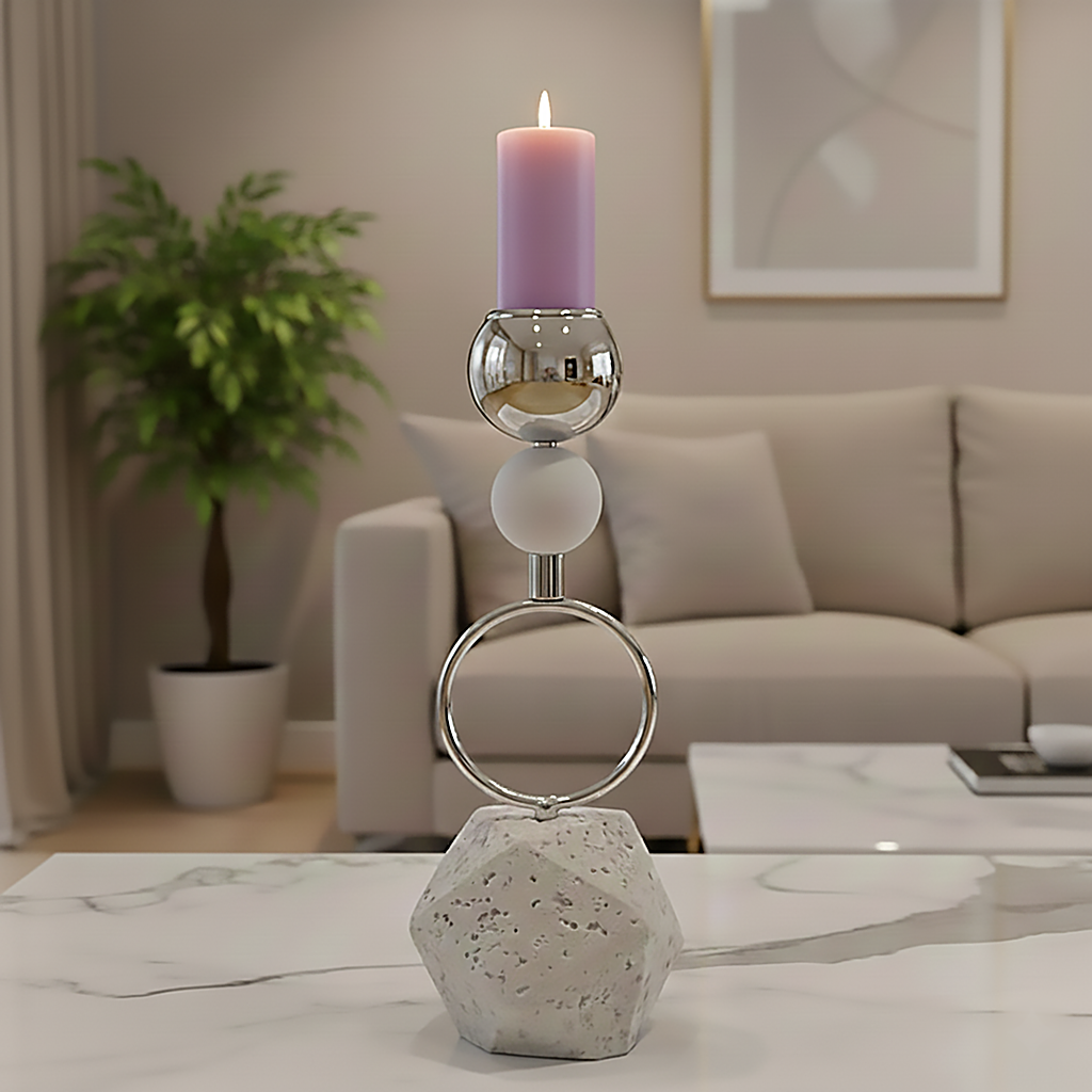 LumaStone Modern Candle Holder