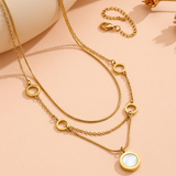 White Layered Pearl Pendant