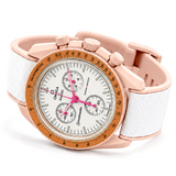 Luxury Pink Rose Chronograph Watch