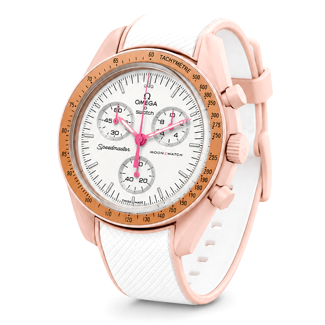Luxury Pink Rose Chronograph Watch