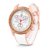 Luxury Pink Rose Chronograph Watch