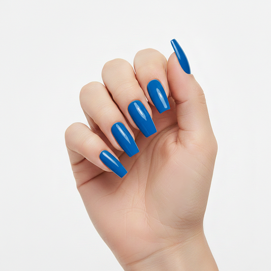 Midnight Blue Coffin Press-On Nails