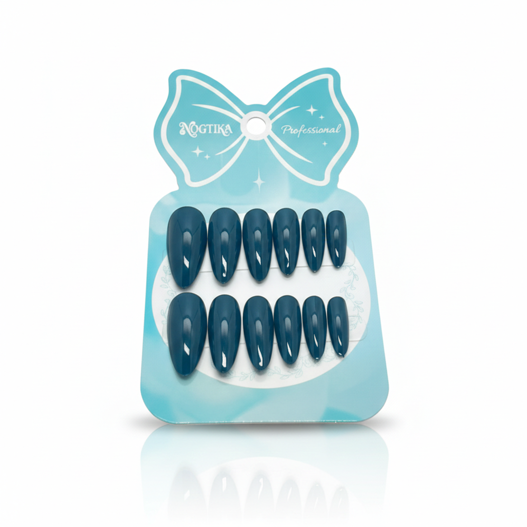 Midnight Blue Coffin Press-On Nails