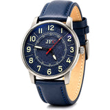 Midnight Blue Dial Leather Strap Watch