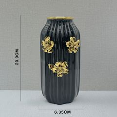 Midnight Bloom Decorative Vase