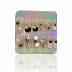 Mocha Bloom Press-On Nails