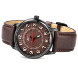 Mocha Brown Dial Leather Strap Watch