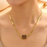Monogram Square Pendant