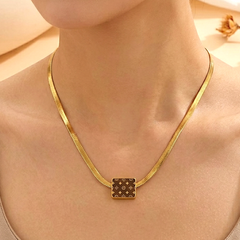 Monogram Square Pendant