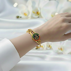 Multicolor Emblem Crystal Bracelet